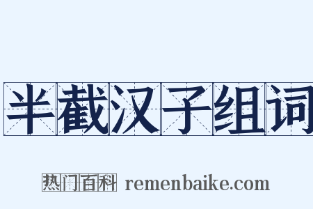 半截汉子组词是什么意思的图片